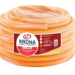 ELETRODUTO CORRUGADO LARANJA ROLO 25M 1" (32MM) KRONA#