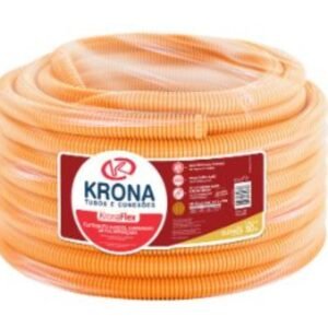 ELETRODUTO CORRUGADO LARANJA ROLO 50M 1/2" (20MM) KRONA#