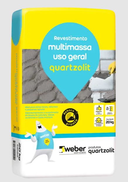 MASSA PRONTA MULTIMASSA 20KG QUARTZOLIT USO GERAL