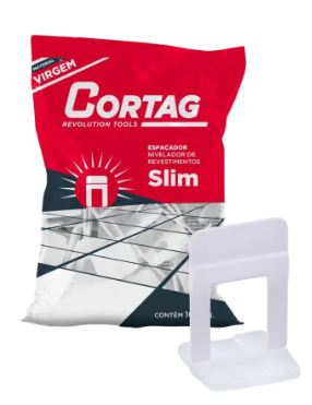 ESPAÇADOR NIVELADOR PISO SLIM CORTAG 2,0MM PACOTE C/100 61536