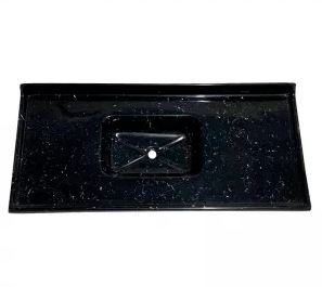 PIA MARMOFIBRA 1,60X0,55M PRETA GARÇA 1133