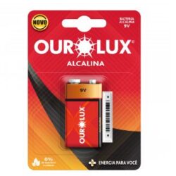 PILHA OUROLUX BATERIA 9V ALCALINA BLISTER 27350