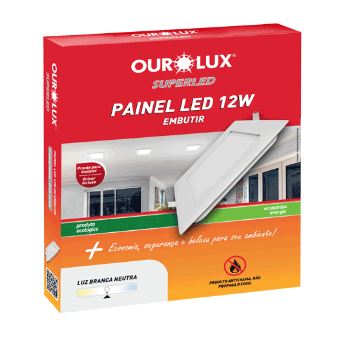 PLAFON EMB 12W BIV 6500K QUAD OUROLUX 03209