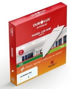 PAINEL LED QUAD EMBUTIR 36W 6500K BIV OUROLUX 03203
