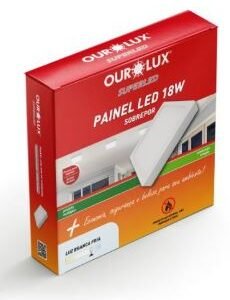 PAINEL LED QUAD SOBREPOR 18W 6500K BIV OUROLUX 03215