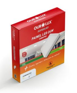 PAINEL LED QUAD SOBREPOR 24W 6500K BIV OUROLUX 03213