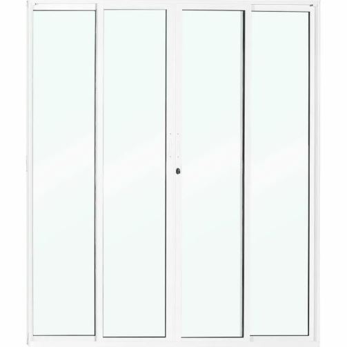 PORTA DE CORRER CENTRAL ALUM BRANCO 4F 200X210 CRV 601061