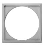 Porta Grelha Quadrado Cinza 15cm PG16 ASTRA