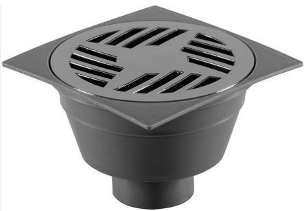 RALO SIFONADO REDONDO CINZA GRELHA QUADRADA CROMADA ASTRA R4