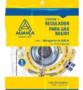 REGULADOR GAS 504/01 BT COM 80CM MANGUEIRA ALIANÇA 059514