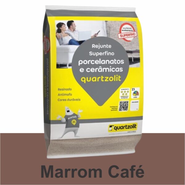 REJUNTE PORCELANATO FLEX 5KG MARROM CAFE QUARTZOLIT