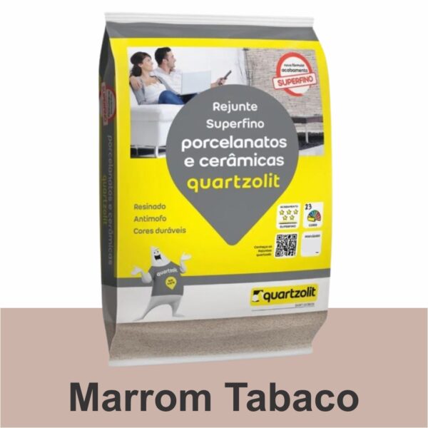 REJUNTE PORCELANATO FLEX 5KG MARROM TABACO QUARTZOLIT