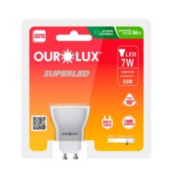 SUPERLED GU10 7W BIV 2700K 100U OUROLUX 20087