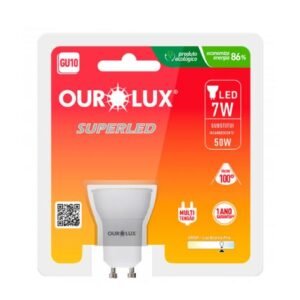 SUPERLED GU10 7W BIV 2700K 100U OUROLUX 20087