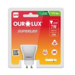 SUPERLED GU10 7W BIV 6500K 100U OUROLUX 20082