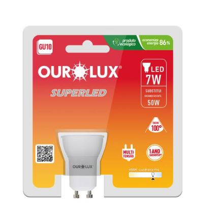 SUPERLED GU10 7W BIV 6500K 100U OUROLUX 20082