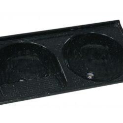 TANQUE 2 BOCAS MARMORE SINTETICO N2 110X55X24CM PRETO RORATO 500208