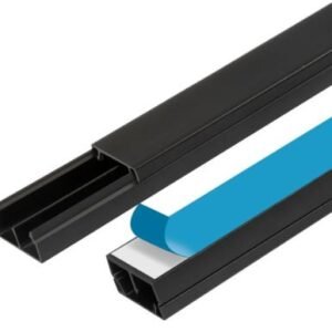 CANALETA PRETA COM FITA ADESIVA 20X10X2000MM FAME 7486