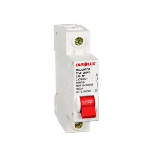 DISJUNTOR DIN UNIP 1X10A (C) OUROLUX 26045