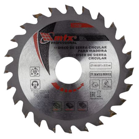 DISCO SERRA CIRCULAR 110MM 4.3/8 24D MTX 7324155