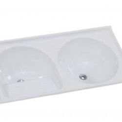 TANQUE 2 BOCAS MARMORE SINTETICO N2 110X55X24CM GELO RORATO 500209