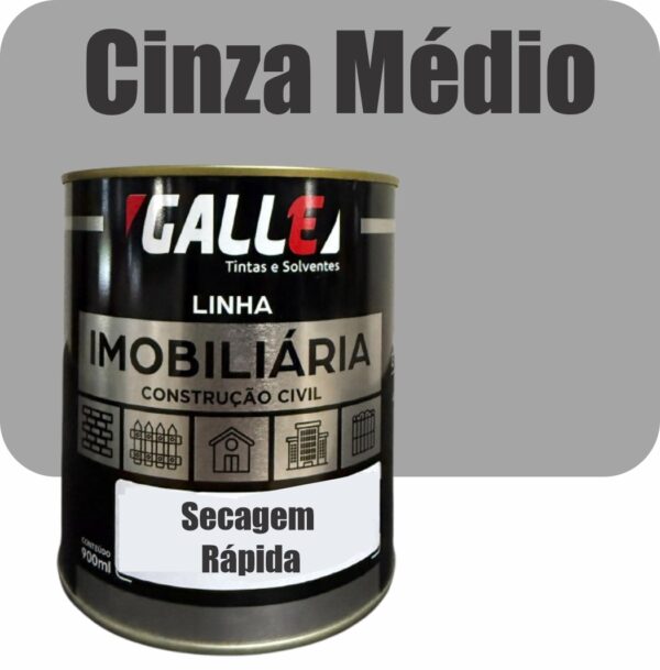 ESMALTE SINTETICO SECAGEM RAPIDA BRILHANTE 0,9L CINZA MEDIO GALLE