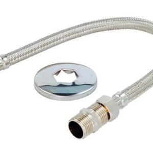 ENGATE FLEXIVEL INOX TRANÇADO 30CM 1/2" ULTRA METAIS