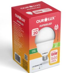 LAMPADA LED ALTA POT. 20W 1600LM E27 6500K OUROLUX 20350