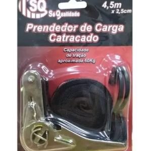 CINTA CATRACA AMARRAÇAO DE CARGA 4,5MX2,5CM C/GANCHO SQ 3255