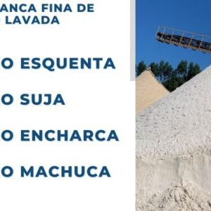 AREIA FRIA CLARA PARA BEACH TENIS QUARTZO LAVADA METRO FINA#