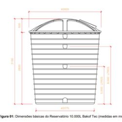 CAIXA D'AGUA 10000L (10.000L) POLIETILENO COM TAMPA BAKOFF