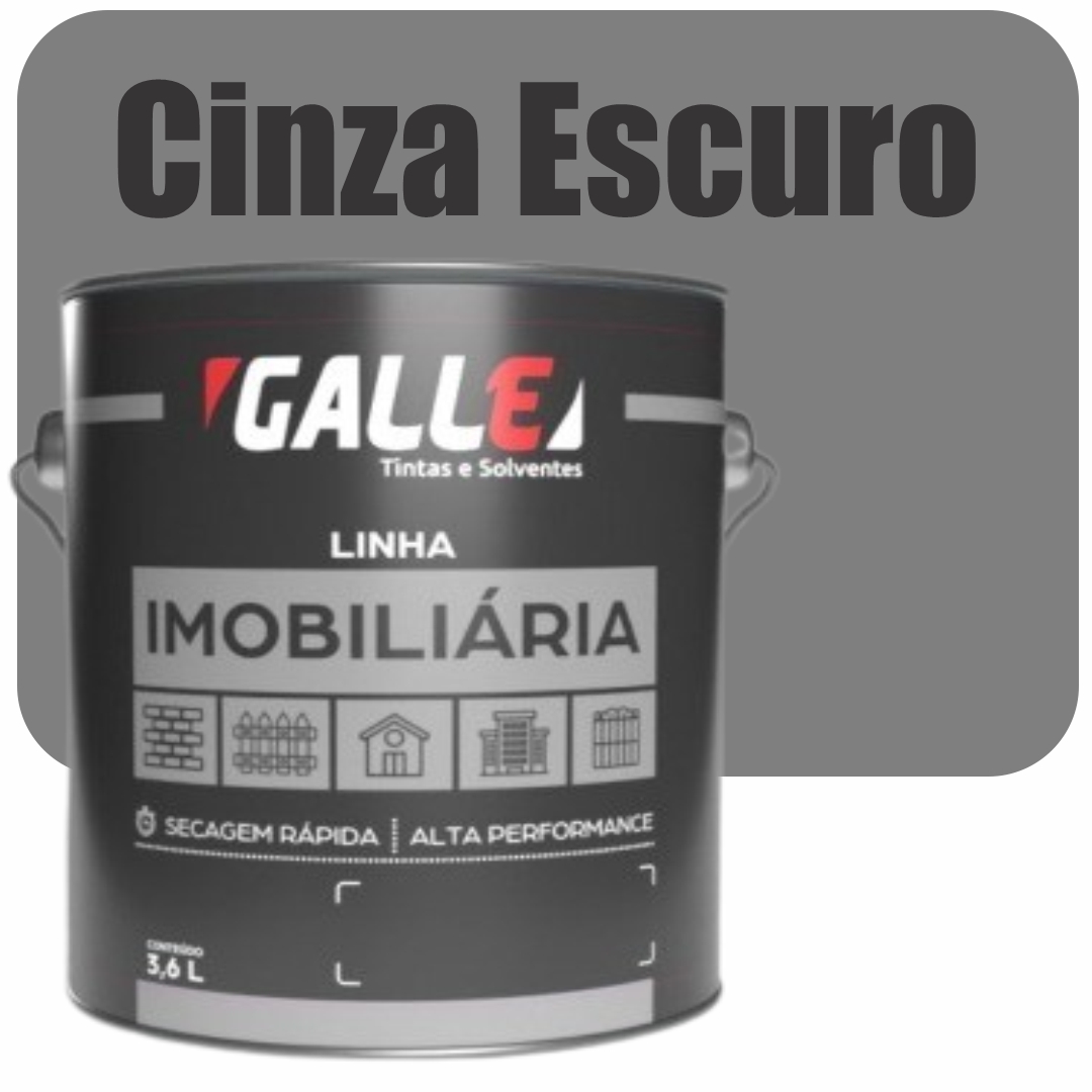 e9a029c8-9fd5-45e1-9a39-aa2ecd51ddb8 ESMALTE SINTETICO SECAGEM RAPIDA BRILHANTE 3,6L CINZA ESCURO GALLE
