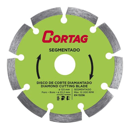 DISCO DIAMANTADO SEGMENTADO O180/ FURO O25,4/ RED CORTAG 61618