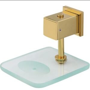 SABONETEIRA SEMI LUXO SQUARE GOLD BR INOX PAREDE RAINHA 216741