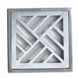 GRELHA ALUMINIO ESCOVADO COM PORTA GRELHA 15X15CM PRIME ALUMINIO