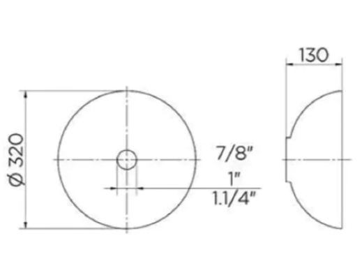 CUBA DE LOUÇA REDONDA 32X13 BRANCA NEOS