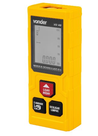MEDIDOR DISTANCIA TRENA LASER 40M VD40 VONDER 3820040040
