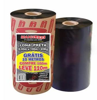 LONA PRETA 6 X 110M 45KG MAXILONA ROLO