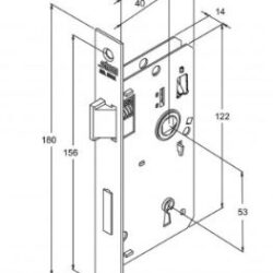 FECHADURA ESPELHO INOX (33) 814/33 INTERNA STAM 40474
