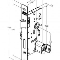 FECHADURA ROSETA QUAD INOX (35) 803/35 EXTERNA STAM 41747