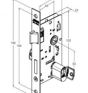 FECHADURA ROSETA QUAD INOX (35) 803/35 EXTERNA STAM 41747