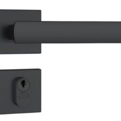 FECHADURA ROSETA QUAD PRETO FOSCO (35) 803/35 EXTERNA STAM 41758