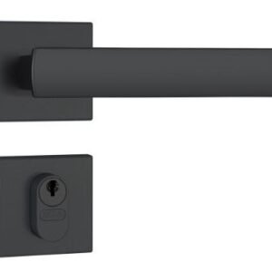 FECHADURA ROSETA QUAD PRETO FOSCO (35) 803/35 EXTERNA STAM 41758