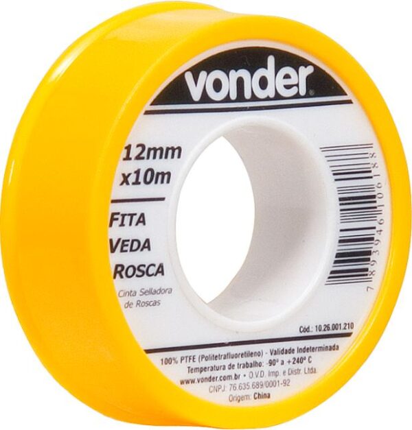 FITA VEDA ROSCA 12MMX10M VONDER 1026001210