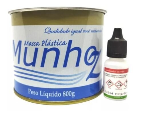 MASSA PLASTICA TRAVERTINO PORC 800G MUNHOZ COM CATALIZADOR