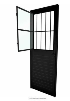 PORTA ALUM POSTIGO NOBRER BLACK 80-D 210X80 C/GR/VID CRV 996093