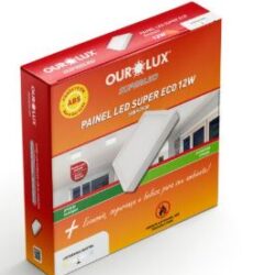PAINEL LED QUAD SOBREPOR ECO 12W 6500K BIV OUROLUX 02906