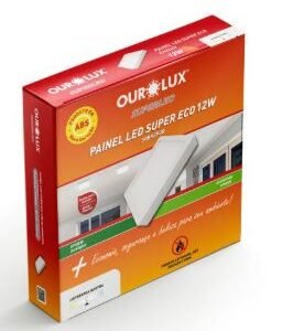 PAINEL LED QUAD SOBREPOR ECO 12W 6500K BIV OUROLUX 02906