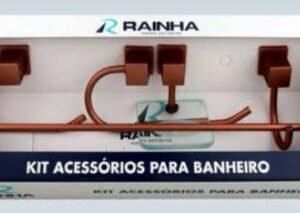 KIT SEMI LUXO SQUARE ROSE FOSCO INOX RAINHA 214968