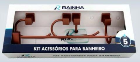 KIT SEMI LUXO SQUARE ROSE FOSCO INOX RAINHA 214968